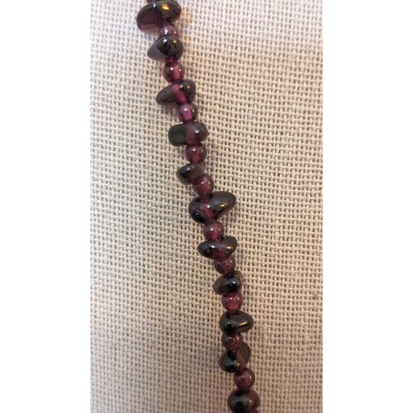 Natural Garnet Chip Bead 34" Necklace - Picture 4 of 5